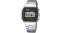 Casio Unisex Black Digital Dial Stainless Steel Band Watch A168WA-1UWD