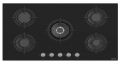 OCEAN Built-in Gas Hob 5 Burners 90cm Full Safety Glass Black OHGGR9401NPROSV