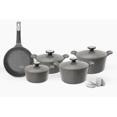 Neoflam Granite Cookware Set 11 Pieces Gray 8806179655186