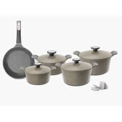 Neoflam Granite Cookware Set 11 Pieces Warm Marble 8806179664058