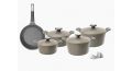 Neoflam Granite Cookware Set 11 Pieces Warm Marble 8806179664058