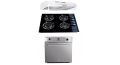 Unionaire Built-In Gas Oven 60 cm , Gas Hob 60 cm and Hood 60 cm BO66S-119-DSF-MD-AL