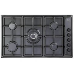 Elba Built-In Gas Hob 90 cm 5 Burners Enamel Steel Black EN95-545ANT