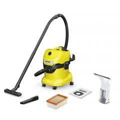 Karcher Wet & Dry Vacuum Cleaner 1100 W and Battery Operated Glass and Mirror Cleaning Machine