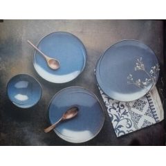 Rosa Blue Jeans Infinity Dinner Set 24 Pieces 240403