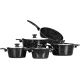 Top Chef Granite Cookware Set 9 Pieces Black 6223008054064