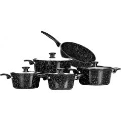 Top Chef Granite Cookware Set 9 Pieces Black 6223008054064