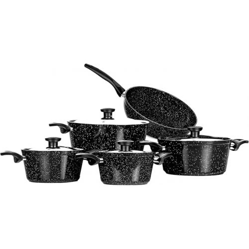 Top Chef Granite Cookware Set 9 Pieces Black 6223008054064