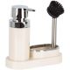 PRIMA NOVA Pollen Liquid Soap Dispenser and Brush Kitchen Beige E43-BG