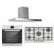 Ecomatic Built-In Hob 90 cm, Gas Oven 60 cm and Chimney Hood 90cm 650 m3/h S973C