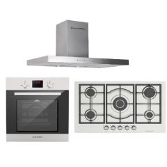 Ecomatic Built-In Hob 90 cm , Gas Oven 60 cm and Chimney Hood 90cm 650 m3/h S973C