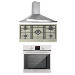 Ecomatic Built-In Gas Hob 92 cm ,Gas Oven 60 cm and Chimney Hood 90cm 1000 m3/h S943XL5C