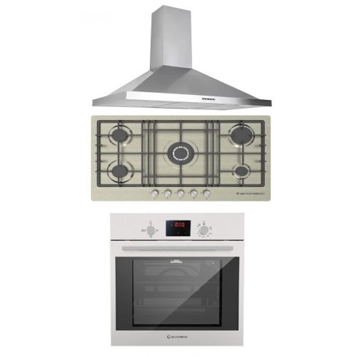 Ecomatic Built-In Gas Hob 92 cm,Gas Oven 60 cm and Chimney Hood 90cm 1000 m3/h S943XL5C