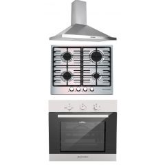 Ecomatic Built-In Hob 60 cm , Gas oven 60 cm and Chimney Hood 60cm 1000 m3/h S603BC