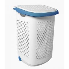 AKSA Nova Laundry Basket Cover Trolley With Petroleum Handle 6221325010251