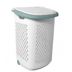 AKSA Nova Laundry Basket Cover Trolley With Light Green Handle 6221325010275