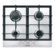 Glem Gas Hob 4 Gas Burners 60cm Stainless and Glem Gas Oven 60 cm Gas 9 functions with Grill and Fan GFEW21 IX