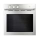 Glem Gas Hob 4 Gas Burners 60cm Stainless and Glem Gas Oven 60 cm Gas 9 functions with Grill and Fan GFEW21 IX