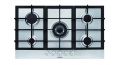 Glem Gas Hob 90 cm Cast Iron Safety Stainless and Glem Gas Oven 60 cm Gas with Grill GFEW21 IX