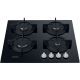 Indesit Built-In Gas Hob 60cm,Gas Oven 60cm and Turbo Air Hood 60cm 700 m3/h ING 61S/BK