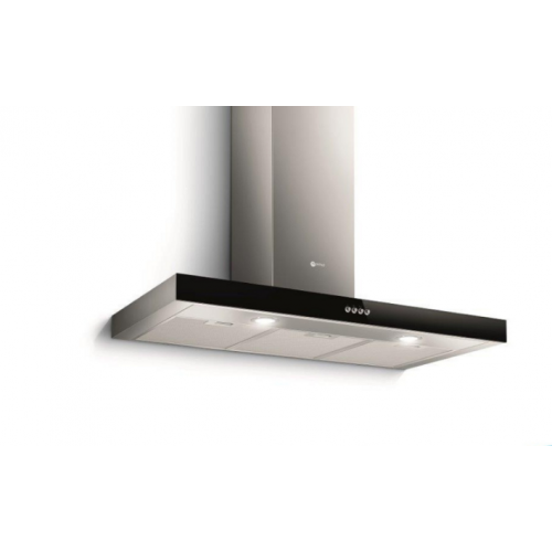 Turbo Air Chimney Hood 60cm 800 m3/h Stainless With Black Panel: NORMA 60
