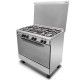 KIRIAZI Gas Cooker 90*60 cm 5 burner Iron Cast With Fan Stainless 9604F