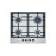 Bosch Built-In Gas Hob 4 Burner 60 cm Iron Cast Stainless Steel: PCP6A5B90M