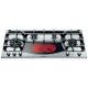 Ariston Built-In Hob 90 cm 4 Gas Burners Iron Cast and Electric Halogen Plates Radians Stainless: PH 941MSTV GH
