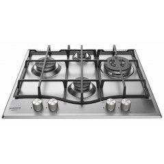Ariston Built-In Gas Hob 60cm Cast Iron Triple flame Stainless Steel PCN 641 T/IX/A