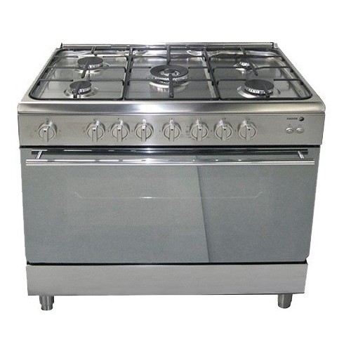 Fagor Gas Cooker 5 Burner 90 60 Cm Stainless Steel Full Safety