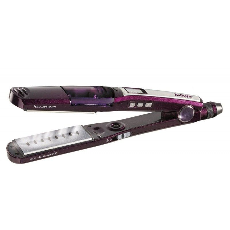 Babyliss Hair Straightener Titanium Ceramic Plates For Wet and Dry Hair  With Steam ST395