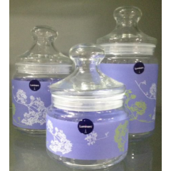 Luminarc Sugar Bowl Set 3 Pieces Purple: L4560