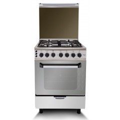 Fresh Gas Cooker 4 Burners 60x60 cm With Fan Stainless Plaza 60*60