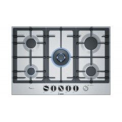 Bosch Built-In Gas Hob 5 Burner 75 cm Cast Iron Stainless Steel PCQ7A5M90