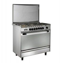 Universal gas cooker 5 Gas Burners silver: GRAND CLASSIC 2905