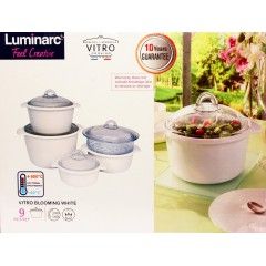 Luminarc Vitro Kitchen Pot Set 9 Pieces pyrex White: L 235038033