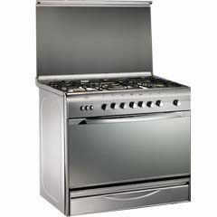 Universal gas cooker 5 Gas Burners silver safty : Bombay 6909 