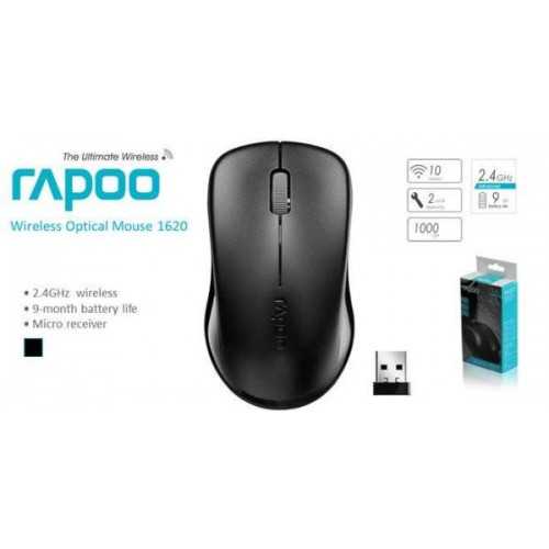 Rapoo Wireless Optical Mouse Black Color M1620