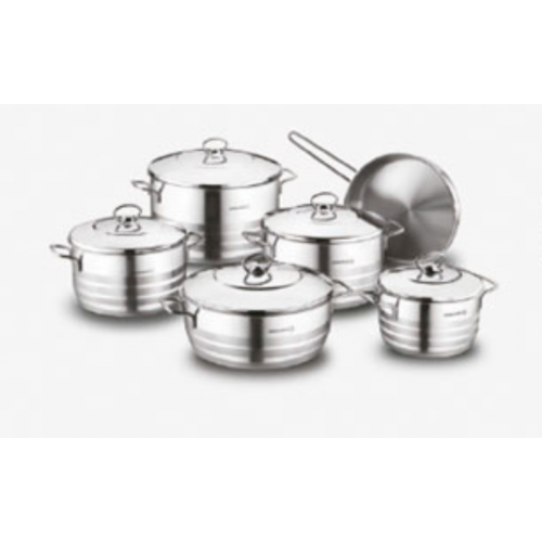 KORKMAZ ASTRA Kitchen Pot 11 Pieces Stainless Steel: A1090