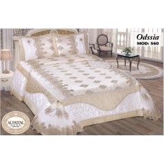 Embroidered MAKARNA THREAD Bedcover Set Satin 4 Pieces ODSSIA