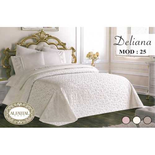 DELIANA Bedspread Embroidered Jacquard Size 240 cm*250 Set 6 Pieces B-25