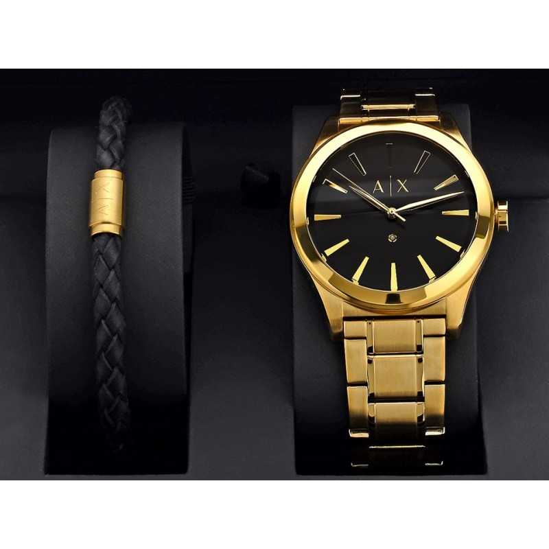 gold armani exchange watches