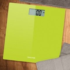 SALTER Body Scales Ultra Slim Glass Electronic Digital Weighs up to 180 kg Green Color S-9069 GN3R