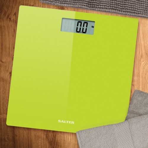 SALTER Body Scales Ultra Slim Glass Electronic Digital Weighs up to 180 kg Green Color S-9069 GN3R
