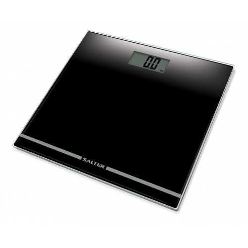SALTER Body Scales Ultra Slim Large Display Glass Electronic Weighs up to 180 kg Black Color S-9205 BK3R
