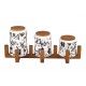 Oxford Ceramic Round Spice Set 3 pieces With Stand A6-1