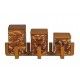 Oxford Ceramic square Spice Set 3 pieces With Stand A8-1
