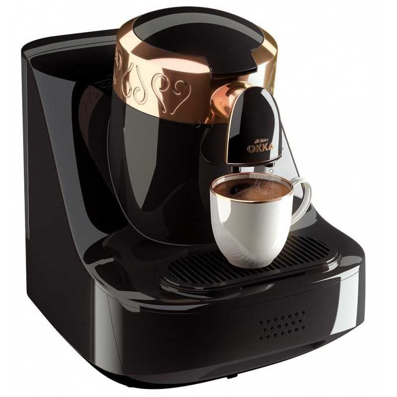 أرزوم أوكا ماكينة صنع القهوة التركي مزدوجة الاستخدام لون أسود مع ذهبي Ok 2g