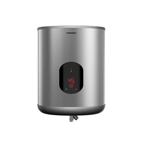 TORNADO Electric Water Heater 45 Litre With Digital Screen Silver EWH-S45CSE-S