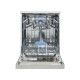 TORNADO Dishwasher For 12 Person 8 Programs 60 cm Silver With Digital DWS-A12CDT-S